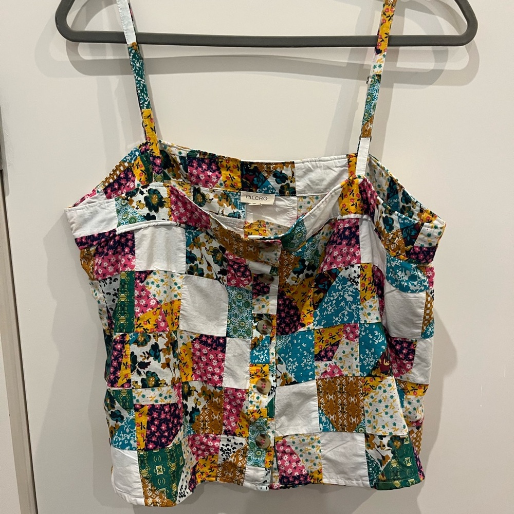 Pilcro Multicolor Patchwork Camisole